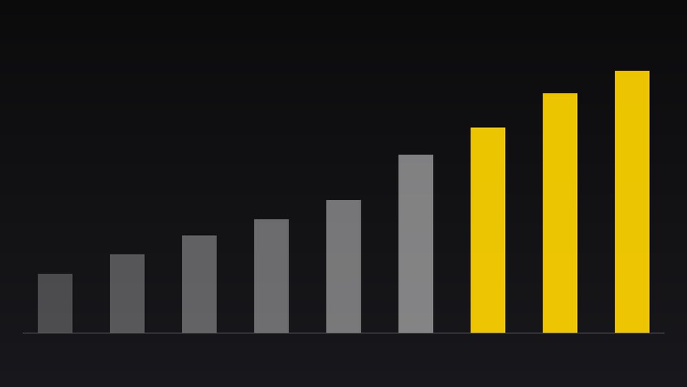 Cover art: a rising series of bars
