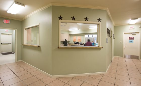 The reception of a medical clinic